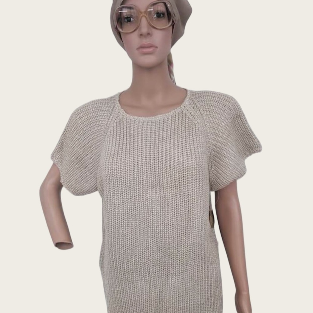 Liz Claiborne Silk Rayon Sweater 80s 90s New Old Stock L - Picture 4 of 6